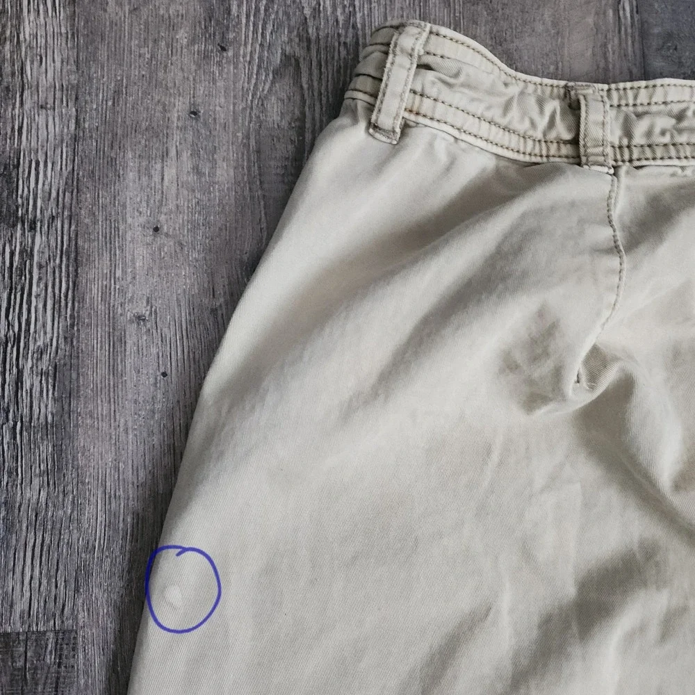 Everlane Wide Leg Crop Pants Women 4 Khaki Tan Button Fly Cotton Twill Mid Rise - Picture 13 of 13